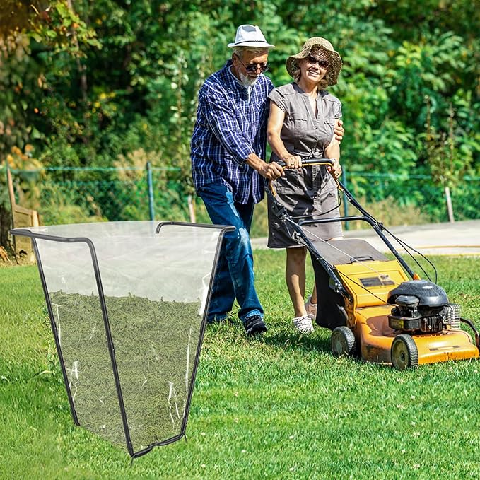 2PCS Outdoor Trash Bag Holder Stand Metal Garbage Bag Holder for Yard Work Frame Holds 30-45 Gallons Trash Bags Portable Leaf Bag Holder for Leaves Camping Lawn Party Weeding Yard Gardening(2pcs)