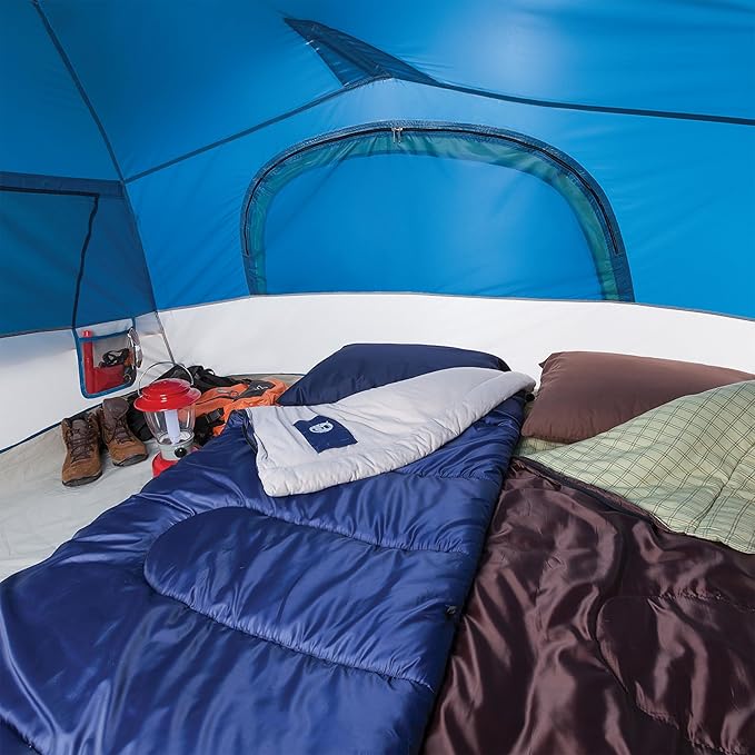 Coleman Brazos 20/30°F Adult Cool-Weather Sleeping Bag with No-Snag Zipper & Stuff Sack, Machine Washable, Great for Camping, Traveling, Guests, & More