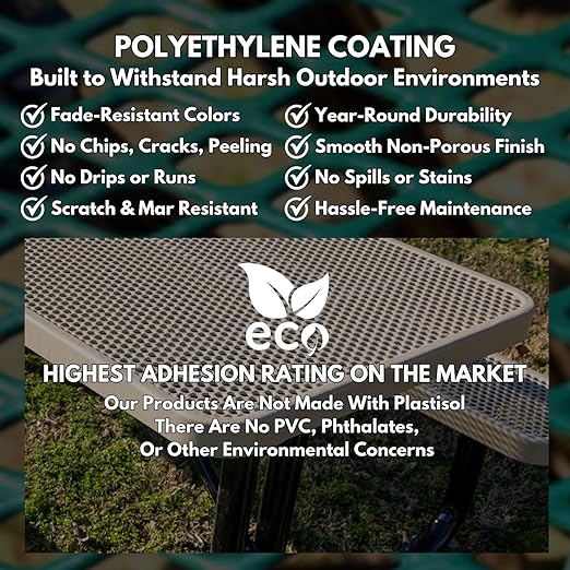 RFT-TXTGRN Heavy Duty Round Trash Receptacle with Flat Top, Liner Included, 32 Gallon, Textured Green, Made in America