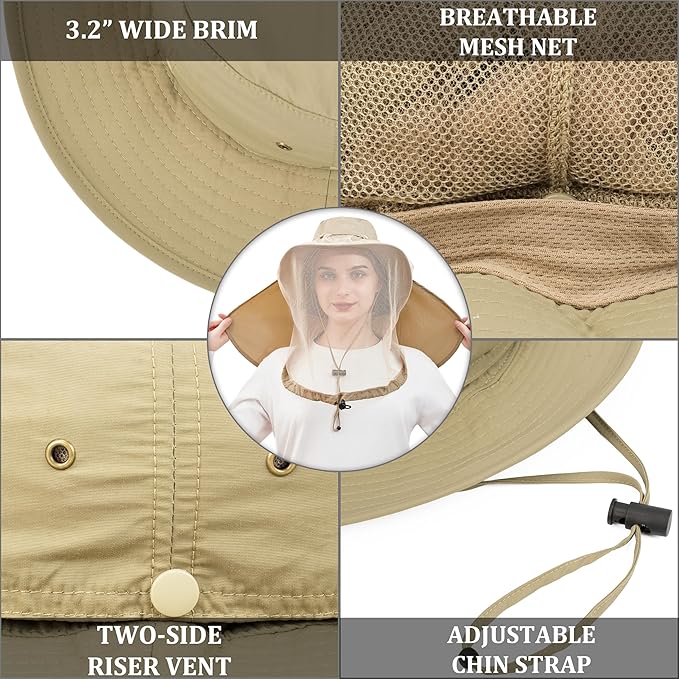 Palmyth Head Net Hat, Sun Hat Safari Hat