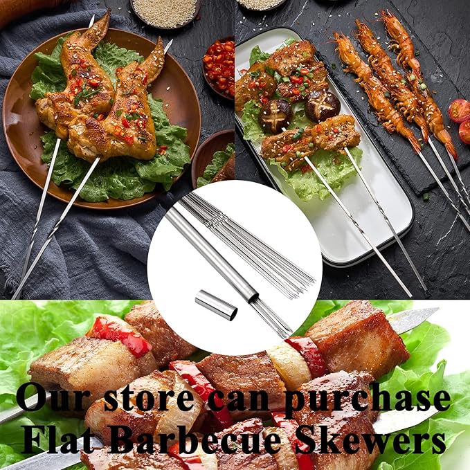 Charcoal Grills Commercial Quality Portable Multiple Size Hibachi BBQ Lamb Skewer Folded Camping Barbecue Grill for Garden Backyard Party Picnic Travel Outdoor Cooking Use(31.6x7.1x5.1 inch)