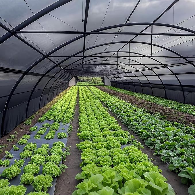 winemana Black Shade Cloth 70%, 30x50 FT Mesh Tarp - Garden Shade for Greenhouse, Patio, Vegetables, Plants Cover and Chicken Coops, Sunshade Net for Outdoor Protection with Reinforced Grommets