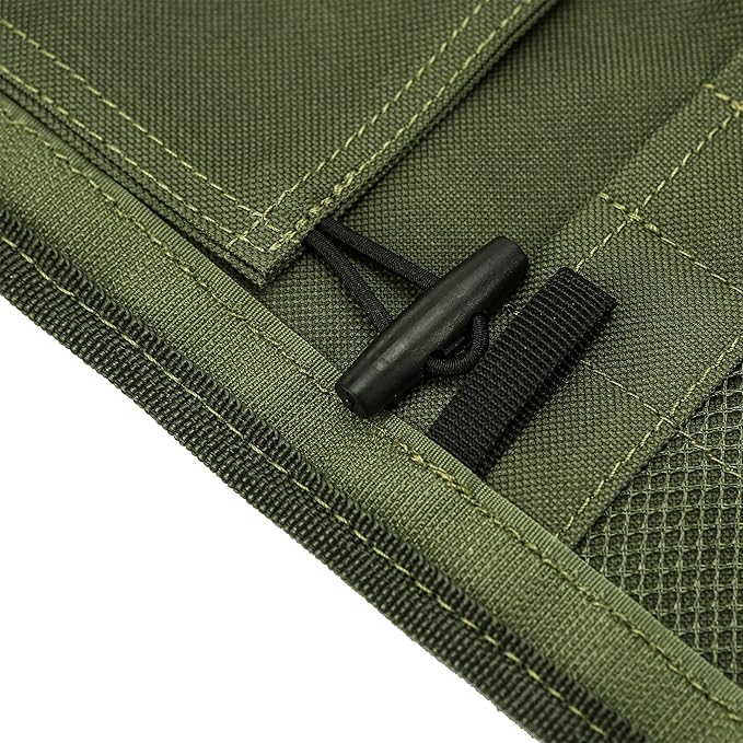 Camping Utensil Roll Bag, Waterproof Chef Knife Cutlery Up Pouch Bag with 13 Slots For Fork, Spoon, Chopstick, Portable Professional Case Hold Storage Kitchen Cooking Set Travel Organizer, Army Green