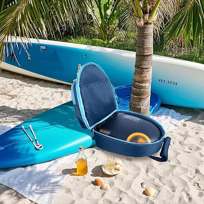 Carrying Waterproof Bag Compatible with OutdoorMaster Paddle Board Pump The SHARK/The Dolphin SUP Pump, Electric air pump bag Portable Storage Pocket for Paddle Board Accessories(Box Only)