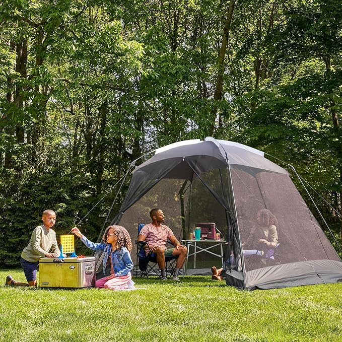 Hyper Venture Screen House 15x13 FT Mesh Canopy Tent Camping Gazebo Shelter for 8-10 People Outdoor Party Activities