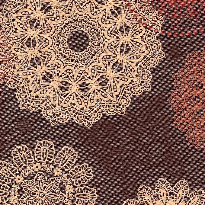 LAMINET Elastic Fitted Table Cover - Medallion - Large Round - Fits Tables up to 45-56” Diameter