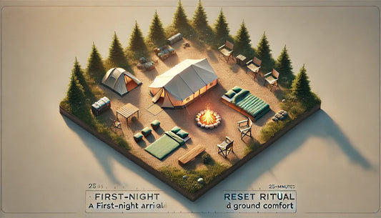 First-Night Campsite Arrival Reset: A 25-Minute Ritual for Shelter & Ground Comfort