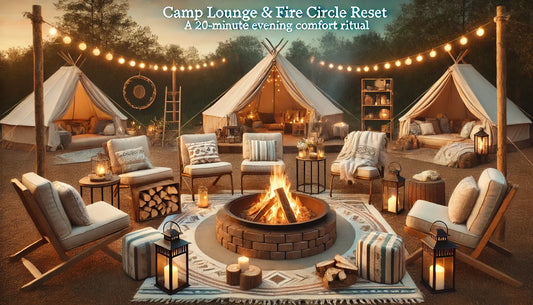 Camp Lounge & Fire Circle Reset: A 20-Minute Evening Comfort Ritual