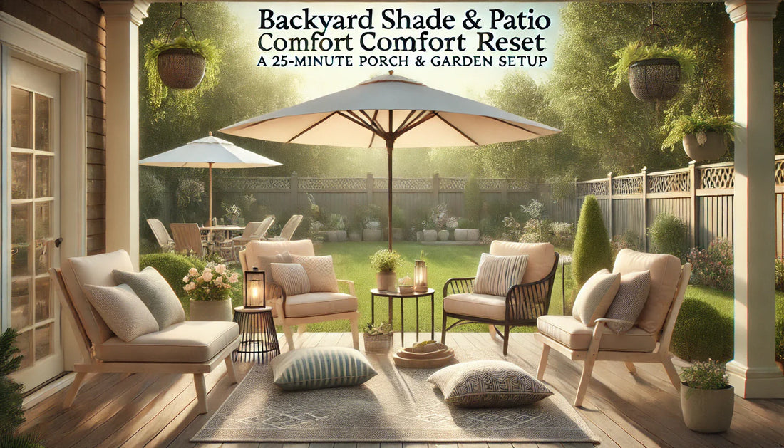 Backyard Shade & Patio Comfort Reset: A 25-Minute Porch & Garden Setup
