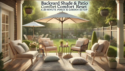 Backyard Shade & Patio Comfort Reset: A 25-Minute Porch & Garden Setup