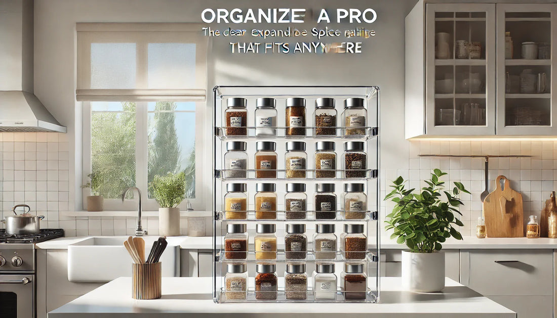 Organize Like a Pro: The Clear Expandable Spice Rack That Fits Anywhere