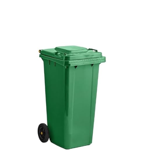 PRO&Family Wheeled Outdoor Trash Can Garbage Can Garage Trash Can for Restaurants/Hospitals/Offices/Back of House/Warehouses/Home (Green, 32 Gallon)