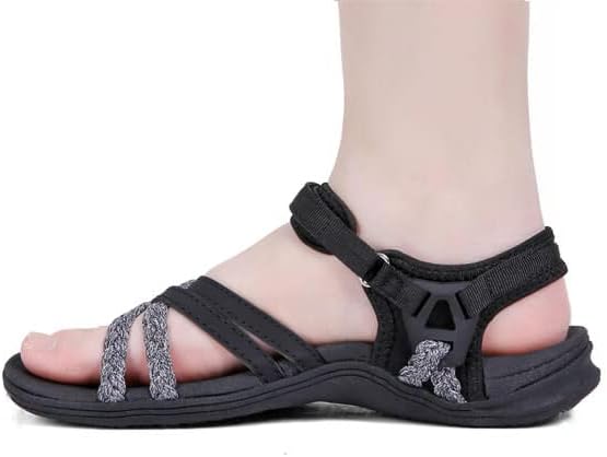 UBFEN Womens Hiking Comfort Sport Sandals Beach Vacation Camping Casual Sport Sandals with Adjustable Straps and Arch Support