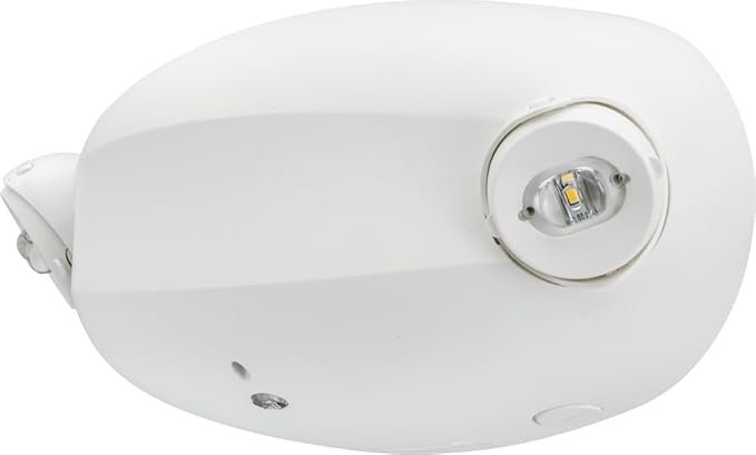 Lithonia Lighting Quantum Emergency Light, Contemporary Commercial LED Emergency Lights with 2 Aimable Lamp Heads, Ceiling or Wall Mount, White Thermoplastic, 120/277V Dual Voltage (ELM2L M12)
