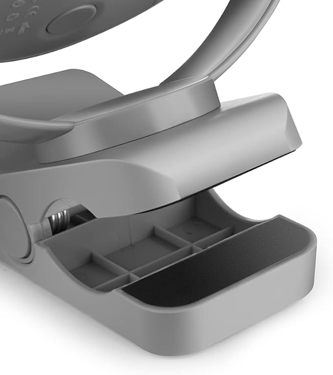 Viniper 6 inch Rechargeable Clip on Fan, 5000mah Battery Desk Fan : 360° Rotation & 3 Speeds Strong Wind Portable Fan, 8-30 Working Hours, Quiet and Powerful (Gray)