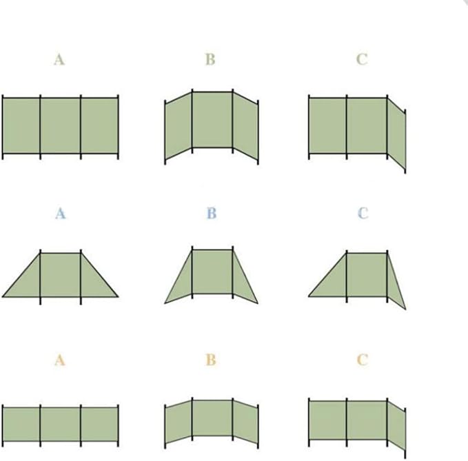 WANLIAN Windbreaks Stove Windscreen Oxford cloth(No included Poles)Camping Beach Windshield Shelter,Backpack Portable Picnic Screen,Sunshade Screen,Outdoor Caravan Privacy Shield,for Garden BBQ Picnic