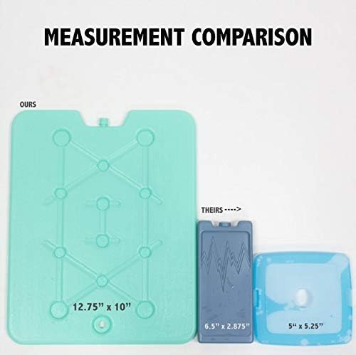 Kona XL Large Cooler Ice Pack - Reusable Long Lasting Dry Ice Packs, 10x13 Inch, 25 Min Freeze