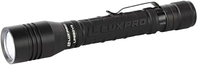LUXPRO LP290V3 LED Flashlight - Bright 300 Lumens with 3 Light Modes - Aircraft-Grade Aluminum with IPX4 Waterproof Protection & Patented TackGrip - Camping, Outdoor, Home - Batteries Included 4 Pack