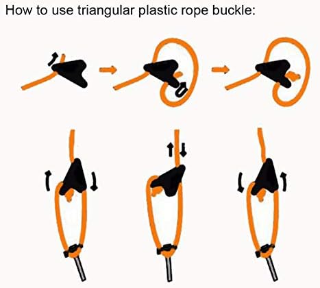 12Pack Ultralight Guyline Tensioners Tent Guyline Cord Rope Adjuster for Outdoor Camping Hiking Tent Tarp Canopy Shelter (Black,fit 1-2.5mm Paracord)