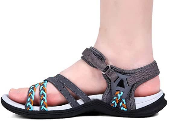 UBFEN Womens Hiking Comfort Sport Sandals Beach Vacation Camping Casual Sport Sandals with Adjustable Straps and Arch Support