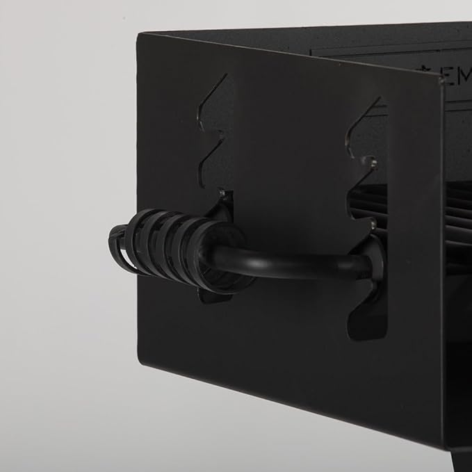 Ash & Ember Park-Style Grill, 256 Sq. In Charcoal Grill, 16.5x16x8, Single Post Outdoor Cooking Grill for Backyard BBQ, Camp Grilling Barbecues, Small-Sized Parties, Grill Delicious Meats, Vegetables