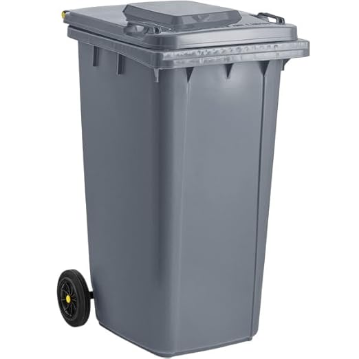 PRO&Family Wheeled Outdoor Trash Can Garbage Can Garage Trash Can for Restaurants/Hospitals/Offices/Back of House/Warehouses/Home (Blue, 64 Gallon)