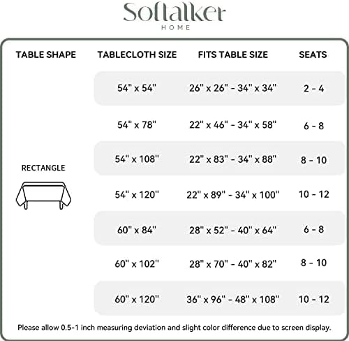 Softalker Gingham Checkered Rectangle Tablecloth - Waterproof Buffalo Plaid Table Cloth Stain Resistant Polyester Table Cover for Picnic/Camping/Outdoor - Navy and White, 2 Pack - 60 x 120 Inch