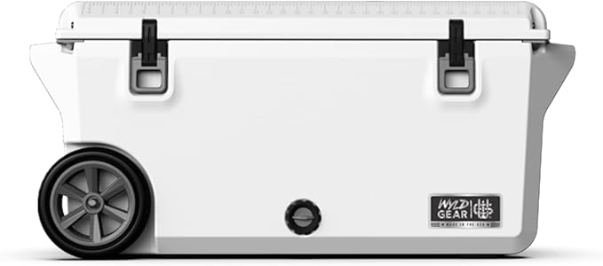 Wyld Gear 75qt Freedom Series Cooler with Wheels – Durable, High-Performance Ice Retention, Portable with Tow-and-Stow Handle – Ideal for Outdoor Adventures, Tailgating, and Camping