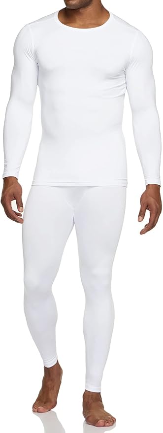 TSLA Men's Thermal Underwear Set, Microfiber Soft Fleece Lined Long Johns, Winter Warm Base Layer Top & Bottom