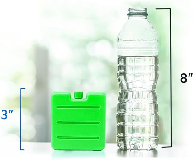 Kona Small Lunch Ice Packs Set of 6 - TSA Airline Compliant, Slim Reusable Freezer Packs, Approved Ice Replacement & Fits Most Anywhere, 3 X 3 Inches