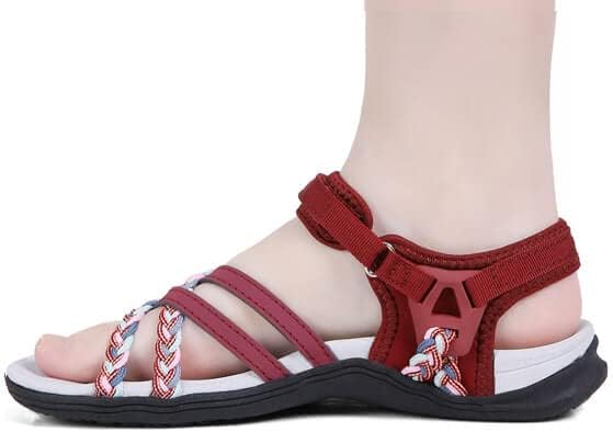 UBFEN Womens Hiking Comfort Sport Sandals Beach Vacation Camping Casual Sport Sandals with Adjustable Straps and Arch Support