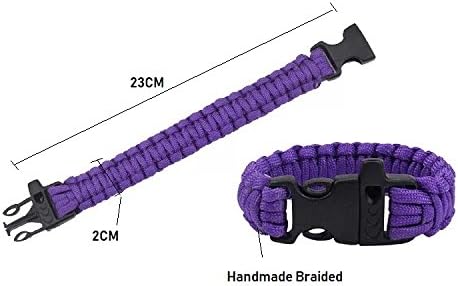 L&F Home Paracord Bracelet Set for Men Women Bracelets Rope Braided with Parachute Cord for Emergency Outdoor Survival- Great Party Favors Return Gifts