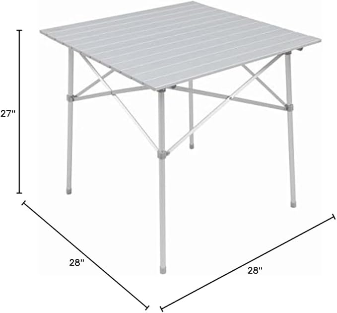 ALPS Mountaineering Aluminum Roll-Top Camp Table with Fast Setup and Compact Storage