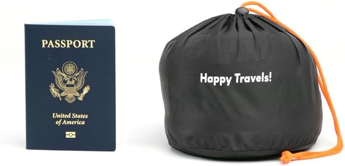 C CUSHION LAB Travel Pillow, Award-Winning Patented Ergonomic Design for Chin & Neck Support Memory Foam Neck Pillow, Compact Airplane Pillow for Traveling, Flight, Car (Dynamic Orange, Large)