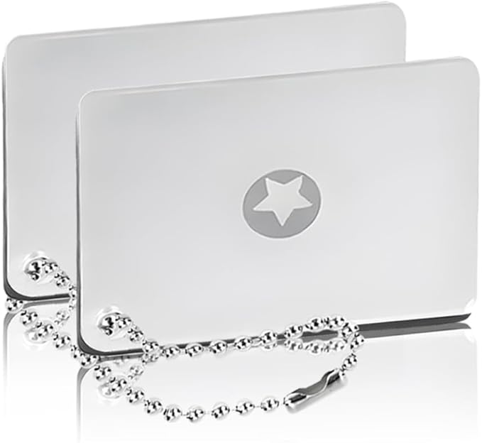 Military Grade Survival Signal Mirror, 2Pcs Heliograph Rescue Signaling Mirror for Hiking, Boating, Camping & Emergency