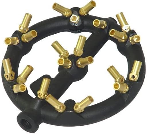 Powerful Propane Burner for Outdoor Cooking - 23 Brass Tip Jet Burner Ideal for Camping, Turkey Frying, and More with Stove Buddy Compatibility GB-23 LP(Propane Gas 23 Tips)