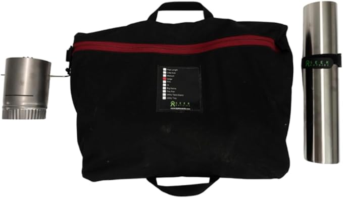 Seek Outside Titanium Wood Stove for Backpacking Camping Hunting | Large Standard Stove With 7.5' Pipe