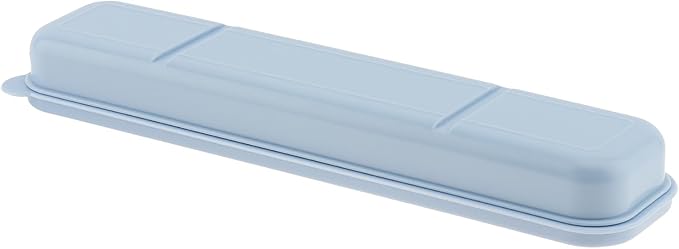 OriGlam 1pcs Portable Flatware Box Travel Tableware Storage Case Box, Utensil Case Flatware Storage Box for Cutlery Kit, 9.84 x 2.40 inch (Blue)