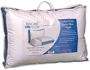 Pancake Pillow The Adjustable Layer Pillow. Custom Fit Your Perfect Pillow Height. King Size Luxury Pillow.