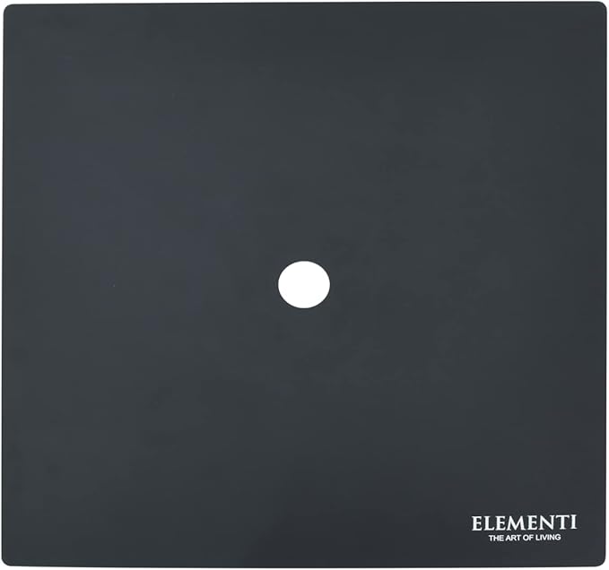 Elementi+ | Roraima Gas Fire Pit Cast Concrete 40" Square Fire Table, Outdoor Fire Pit Electronic Ignition | Canvas Cover, Fire Glass and Burner Lid Included | Dark Gray | Propane Gas