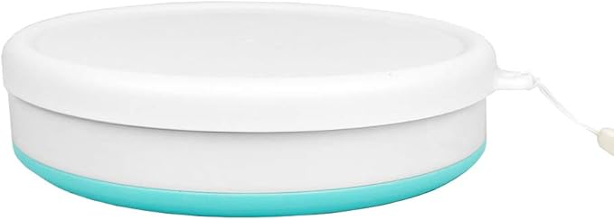 CARTINTS Collapsible Bowls With Lids Silicone Food Storage Containers Collapsible Camping Bowls Silicone Lunch Containers, Ideal for Travel and Camping, 32oz/950ml(Blue)