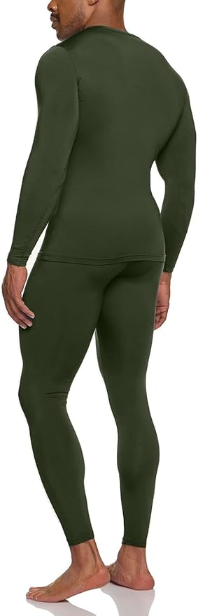 TSLA Men's Thermal Underwear Set, Microfiber Soft Fleece Lined Long Johns, Winter Warm Base Layer Top & Bottom