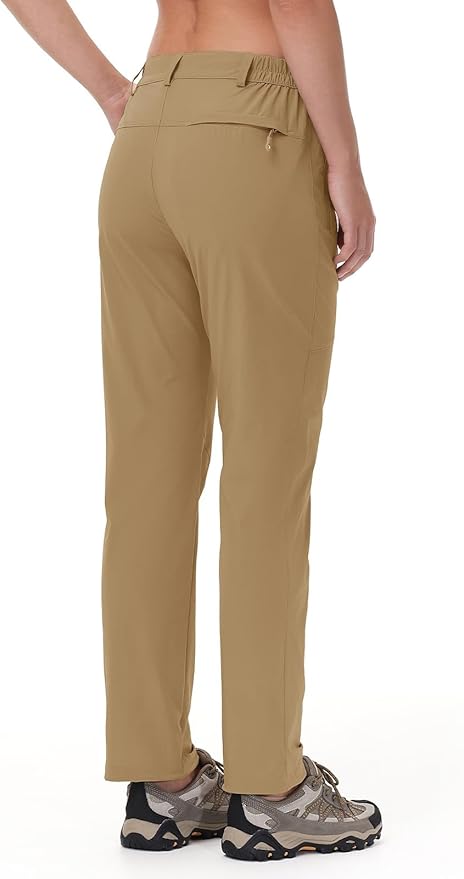 TBMPOY Women's Lightweight Hiking Pants Water Resistant Quick Dry Travel Work Outdoor Fishing Pants Zipper Pockets
