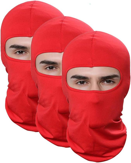 Pack of 3 Ski Mask Bandana Face Hat for Outdoor Airsoft Motorcycle Hood Helmet Balaclavas Headwear
