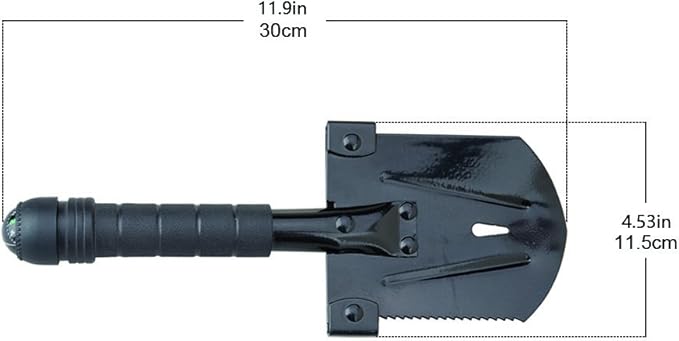 AceCamp 12 in 1 Survivor Multi-Tool Shovel, Emergency Shovel Tool Kit for Car, Camping, Backpacking, Hiking, Hunting, Multipurpose Portable Axe Hatchet Combo, Tactical Survival Multifunction Shovel