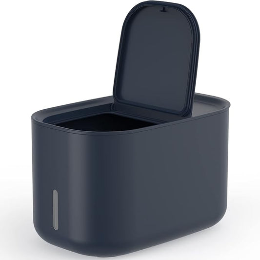 Zuutii Rice Storage Container,Food Container, Dry Food Storage, Pet Food Dispenser, 11lbs/6.9Qt Large Storage Bin with Lid,Silicone Ring & Moisture Proof, for Grain Cereal Soybean Corn, Black