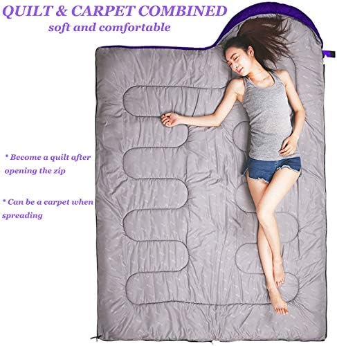 tuphen- Sleeping Bags for Adults Kids Boys Girls Backpacking Hiking Camping Microfiber Liner, Cold Warm Weather 4 Seasons Indoor Outdoor Use, Lightweight & Waterproof