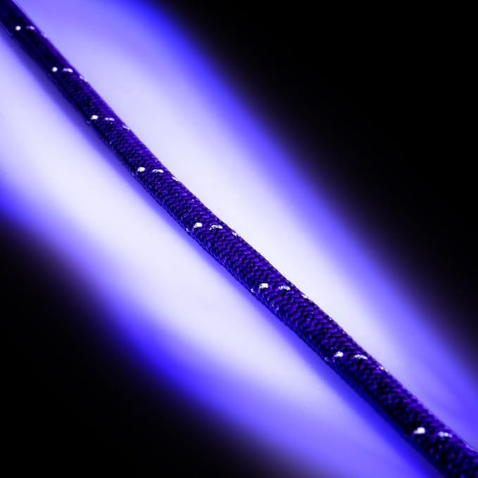 Paracord Planet Reflective 550lb Paracord – 7 Strand Type III Nylon Parachute Cord for Outdoor Visibility, Hiking, and Crafting – 30+ Colors and 4 Length Options