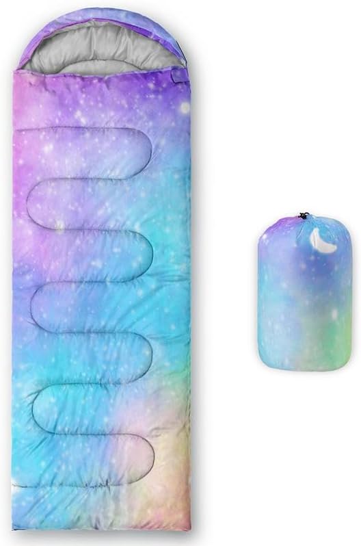 Kids Sleeping Bag for Boys Girls,3D Basketball Print-Lightweight Warm Portable Outdoor Indoor-Waterproof Cold Weather Resistant Sleeping Bag for Camping Hiking