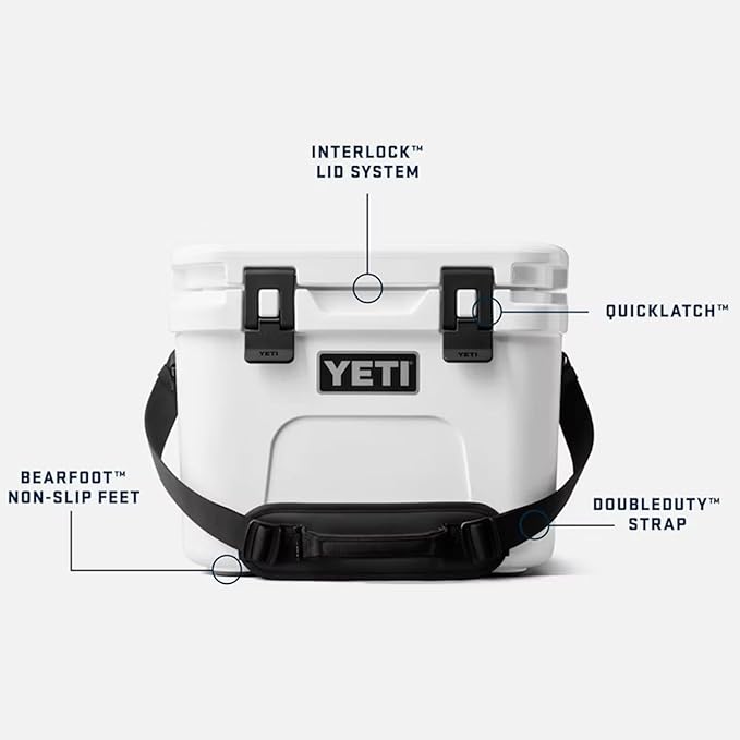 YETI Roadie 15 Hard Cooler with DoubleDuty Shoulder Strap